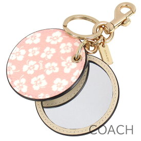 母の日無料ラッピング！ コーチ COACH キーホルダー レディース バッグチャーム キーリング 花柄 鏡付き ミラー付き ナスカン付き 【送料無料（ネコポス メール便）】 ブランド コーチ正規品販売店 直営アウトレット店より直輸入 【あす楽】