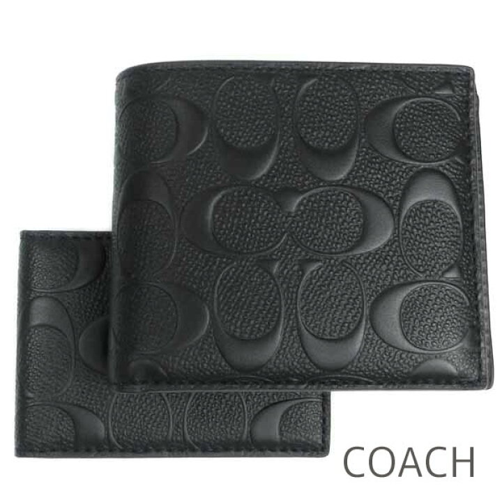 楽天市場】コーチ COACH 財布 メンズ 二つ折り財布 定期入れ パス  
