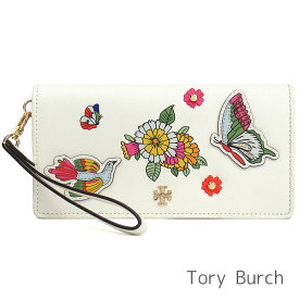 父の日無料ラッピング！ トリーバーチ Tory Burch 財布 レディース 長財布 レザー ストラップ付き 【送料無料】 ブランド トリーバーチ正規品販売店 直営アウトレット店より直輸入 【あす楽】