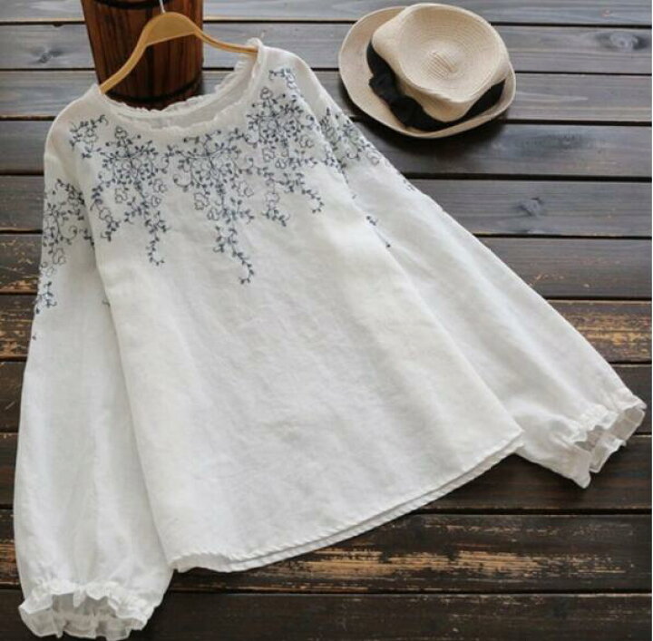 楽天市場 即納 チュニック 女子トップス 女性カットソー レディースチュニック ブラウス 五分袖白リネン 長袖刺繍 プルオーバー バルーン袖 着痩せ 着心地良い Cocosuner 楽天市場 即納 チュニック 女子トップス 女性カットソー レディースチュニック ブラウス 五分袖白リネン 長袖刺繍 プルオーバー バルーン袖 着痩せ 着心地良い Cocosuner