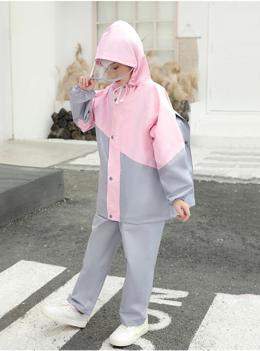 楽天市場 キッズ レインスーツ 子供 レインコート レインウェア 軽量 上下セット ランドセル対応 ジュニア セパレート アウトドア 女の子 男の子 反射材 レインスーツ 梅雨対策 レインパーカー 通学 雨具 自転車 おしゃれ 小学生 中学生 遠足 プレゼント 楽天海外通販