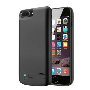 【470円OFF&P10倍】ケース型バッテリー iPhone 8p バッテリー内蔵ケース【6000mAh 3.7V】シリコン 耐衝撃 軽量設計 充電ケース 保護ケース 大容量 携帯充電器 PSE認証 旅行用 LED表示 1年保証 充電急速