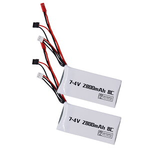 �y5�{�|�C���g�zRC���|�o�b�e���[ 7.4V 2800mAh RC6GS 4GS 88*43*12MM JST�v���O+Futaba�v���O RC�J�[�p RC�g���b�N�p RC�w���R�v�^�[�p FPV�p �h���[���p�Ȃ�1�N�ۏ� �����\ PSE�F�� �݊����|�o�b�e���[AB
