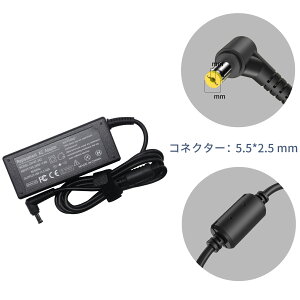 �y5�{�|�C���g�z���� PA3714U-1ACA dynabook R63 �݊��d���A�_�v�^�[ 65W �Ή��p �[�d�� 19V 3.42A �����d���A�_�v�^�y���i���E�d���P�[�u���t���z PSE�F�� YKR 2025KR-XIJP
