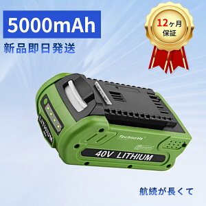 y1040~OFF&P10{zVi GREENWORKS 20302 ݊obe[y5000mAh 40VzΉp \ PSEF obe[ YKG 2025KG-XIJP