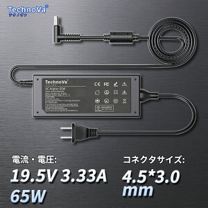 �y�S�z�Ҍ��I�zHP ZBook 14u G6 TouchSmart 15-d000 ENVY TouchSmart 15 Spectre X360�d���A�_�v�^�[ 19.5V 3.33A �݊��p �[�d�� 65W �y�}���[�d�z AC�A�_�v�^�[ �d���P�[�u���t�� �R�l�N�^�T�C�Y�F4.5x3.0mm�yPSE�F�؁z
