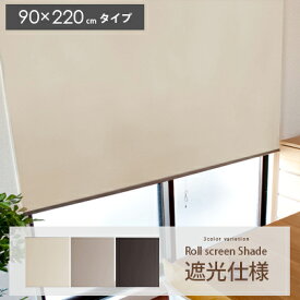 【最大400円OFFクーポン配布中】 ロールスクリーン ロールカーテン 90×220cm おしゃれ かわいい 取り付け簡単 穴あけ不要 人気 おすすめ 目隠し ブラインド 遮光 北欧布製 カ-テン 賃貸 和室 リビング 〔ロールスクリーンシェイド〕