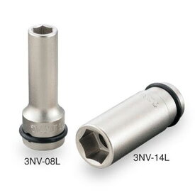 TONE（トネ） インパクト用ロングソケット（6角） 3NV-11L ●差込角9.5mm（3/8inch） ●二面幅11mm ●6角 ●二面幅11mm