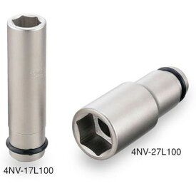 TONE（トネ） インパクト用超ロングソケット（6角） 4NV-22L100 ●差込角12.7mm（1/2inch） ●二面幅22mm ●6角 ●二面幅22mm