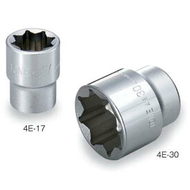 TONE（トネ） ソケット（8角） 4.0E-17 ●差込角12.7mm（1/2inch） ●二面幅17mm ●二重4角 ●二面幅17mm