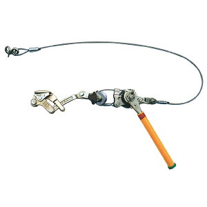NAGAKI(永木精機):ハルー (4型) 一般外線用 カバー付き 21109 張線器(絶縁ハンドル)ワイヤー式 1000 20109 電設