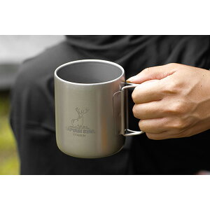 CAPTAIN STAG(キャプテンスタッグ) チタン製ダブルマグカップ450 UH-4506 アウトドア キャンプ ピクニック 食器 チタン製 軽い コンパクト