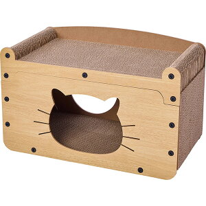 猫用おもちゃ くつろげる ねこまどつめみがきハウス W27630 犬猫用品 猫用玩具