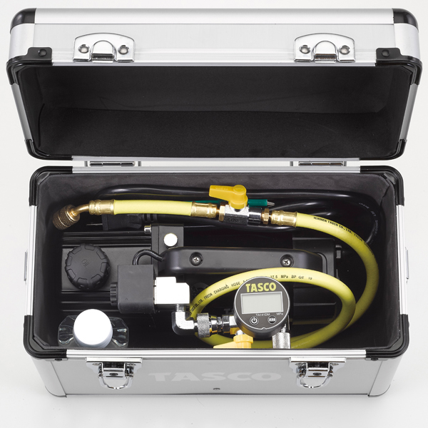 あす楽 イチネンTASCO （タスコ）:小型ツーステージ真空ポンプ （デジタル真空ゲージ付） TA150SW-K 空調工具 真空ポンプ ポンプ  TA150SW-K 空調工具 | イチネンネット