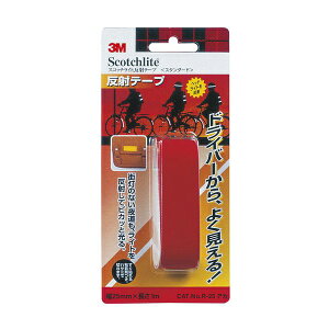 3M�i�X���[�G���j ���˃e�[�v �X�^���_�[�h �� 25mm×1m R25 RED