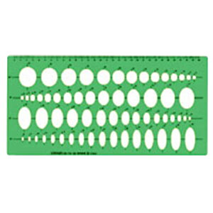 クラウン テンプレート 楕円定規 CR-TN220-G 事務用品 文房具 筆記 ファイル 机上整理 梱包 製図 設計 CR-TN220-G 03245