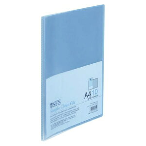 たんぽぽ:A4クリアーファイル A4判タテ型 （10ポケット） ブルー 109991010 事務用品 文房具 筆記具 ファイル 机上整理 オフィス 15590