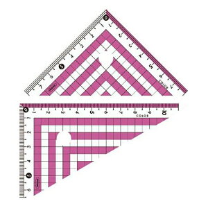 共栄プラスチック カラー三角定規 ピンク 1セット CPK-120-P 事務用品 文房具 筆記 ファイル 机上整理 学習 幼児 児童 CPK-120-P 16056