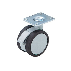 ハイロジック 室内用重量タイプ フォルテキャスター プレート・ストップ付 75ミリ 26304