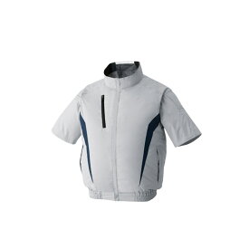 アタックベース 空調風神服裏チタン半袖ブルゾン シルバーM 100 半袖 クール 猛暑 現場作業 服 熱中症 暑さ 対策 100