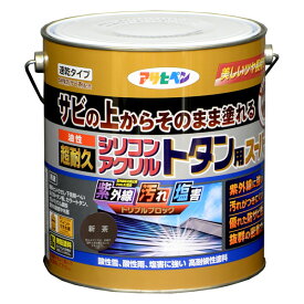 アサヒペン 油性超耐久シリコンアクリルトタン用 3kg 新茶 4970925536129