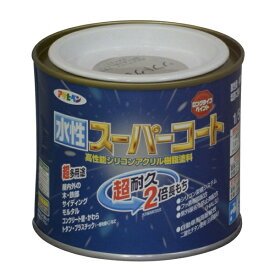 アサヒペン 水性スーパーコート 1/5L ソフトグレー 4970925412584