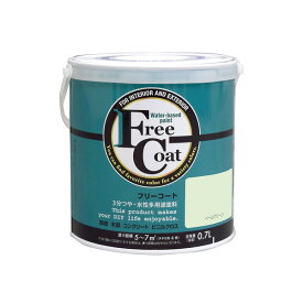 アトムハウスペイント フリーコート 0.7L ペールグリーン BLUE UNDER TONE 半つや 多用途 かべ紙 リノベーション