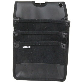 SK11（エスケー11） 帆布腰袋3段ブラック BK SHN-3D