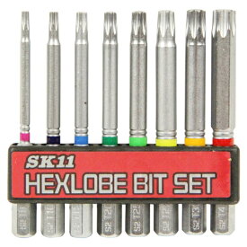 SK11（エスケー11）:トルクスネジ用ビットセット 8ホン組 BS-22N 8ホンクミ