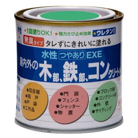 【地域制限有】【メーカー直送】ニッペホームプロダクツ 水性つやありEXE ライトグリーン 0.2L 4976124421402 水性塗料 多用途塗料 屋内外用 つやあり ウレタン配合高品質