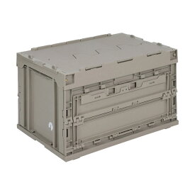 キャプテンスタッグ:フラップFDコンテナ50（カーキ） UL-1059 アウトドア キャンプ キャプテンスタッグ コンテナ ボックス UL-1059 収納ボックス 収納ケース 折りたたみ 積み重ね可能 整理 おしゃれ アウトドア ツールボックス