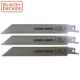 【ネコポス送料無料】 BLACK&DECKER（ブラックアンドデッカー）:木工ブレード 10TPI （木工 3枚） AX012-JP B+D ブラデカ BLACK＆DECKER BLACK+DECKER（ブラックアンドデッカー） レシプロソー