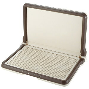 リッチェル(Richell) しつけ用ステップL型トレーワイド茶 4973655591444 ペット トイレ トレー しつけ 犬 オス 雄 L字