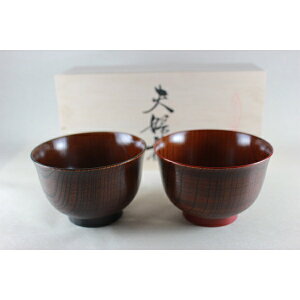 浅田漆器工芸:欅名人芸夫婦椀 AS1-7【メーカー直送品】 石川県山中浅田漆器工芸 AS1-7