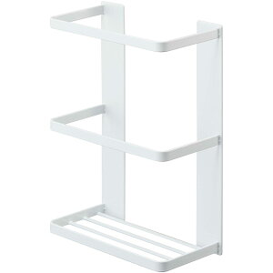 【メーカー直送】山崎実業 マグネットバスルーム折り畳み風呂蓋ホルダー ミスト ホワイト 4862 風呂ふた 収納 バス用品 コンパクト収納 バスグッズ 便利グッズ 4862