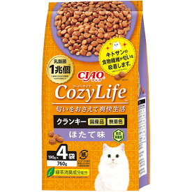 いなばペットフード:CIAO CozyLife クランキー ほたて味味 760g（190g×4袋） 4901133468049 CIAO