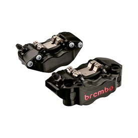 Brembo（ブレンボ）:GP4-RB ラジアル CNC 4P キャリパー ブラックアルマイト レッドロゴ 左右セット φ30／34 取付ピッチ:108mm 220.B473.40