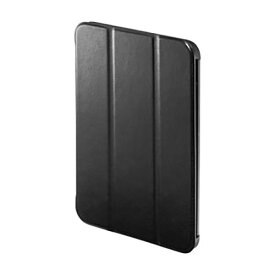 サンワサプライ:iPad mini 2021 ソフトレザーケース　ブラック PDA-IPAD1807BK