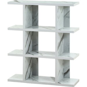 【地域制限有】【メーカー直送】不二貿易 FUGAオープンシェルフ4段 大理石 00059273