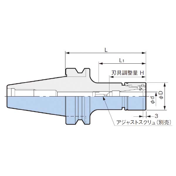 大昭和精機:メガニューベビーチャック BBT30-MEGA6N-60 切削工具