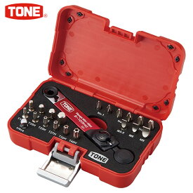 TONE（トネ）:トルクビットラチェットセット TBS20 ●ビット差込6.35mm（DIN3126 ISO1173 ショートビット） ●ビット差込 ●