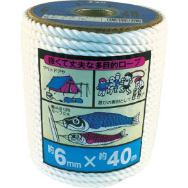 ユタカメイク:ビニロンロープボビン巻 6φ×40m RV41 RV41 オレンジブック 8291185