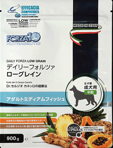 FORZA10(フォルツァ)　 デイリーフォルツァ ローグレイン　 ミディアム フィッシュ（中粒）【20kg】