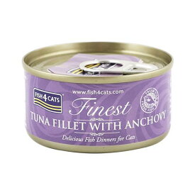 【FISH4CATS】フィッシュ4キャット缶詰 「ツナ＆アンチョビ」TUNA FILLET WITH ANCHOVY 【70g】