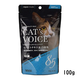【楽天1位】 【取り寄せ品：約10日【キャットヴォイス】 ローストチキン＆白身魚 【100g】