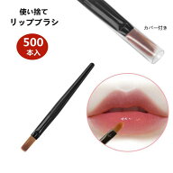 リップブラシ 使い捨て 業務用 500本入 携帯用 試供 口紅 刷毛 リップ 平型 コスメ用ブラシ コスメ フェ…