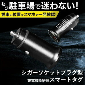 iPhoneスマートタグ シガーソケットプラグ型 専用アプリ不要 急速充電 盗難対策 iPhone "探す”アプリ対応 GPS 紛失防止タグ ココタグ 愛車を追跡 簡単設置 電池交換不要