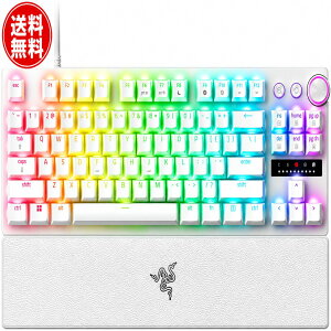 RAZER�b���C�U�[ �Q�[�~���O�L�[�{�[�h�{���X�g���X�g(���s�b�h�g���K�[�Ή�) Huntsman V3 Pro Tenkeyless �z���C�g RZ03-04981800-R3J1 [�L�� /���{��z��]