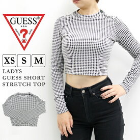 ゲス レディース トップス カジュアル GUESS W62P04K4JP0 長袖 ストレッチ ショートトップ |