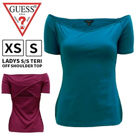 ゲス レディース トップス カジュアル GUESS W62P80K49A0 半袖 ストレッチ Tシャツ TERI OFF SHOULDER TOP |